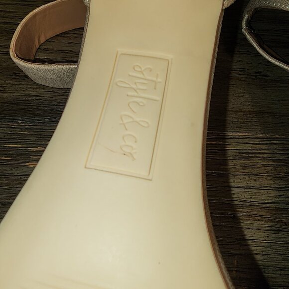 STYLE CO Women's Paycee Two-Piece Dress Sandals PLATINO 10M - Picture 13 of 13